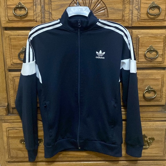 adidas Other - Adidas Jacket Navy with White Stripes Youth Large